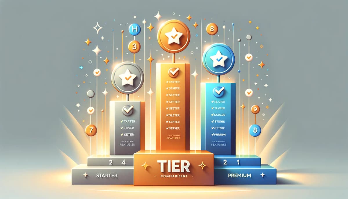 Comparison of Starter, Pro, and Premium tiers for YouTube-Abonnenter